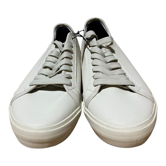 Tommy Hilfiger Sneakers Mens 9 Cream Raspy Lace Up Casual Logo Flag Preppy NEW